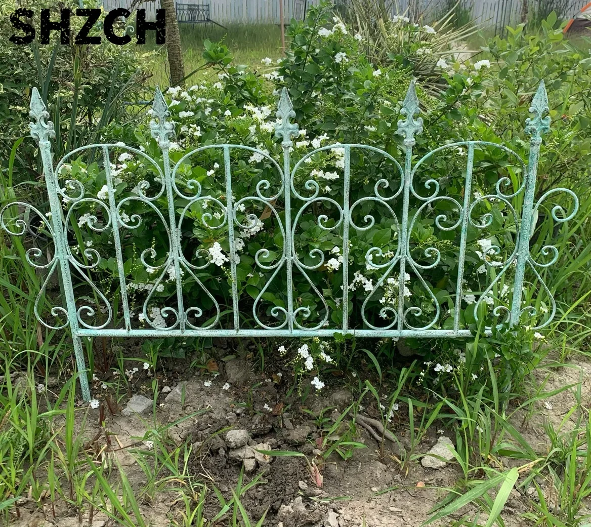 Timeless Elegance: Handcrafted Vintage Iron Garden Fence and Climbing Frame, 96W*64Hcm