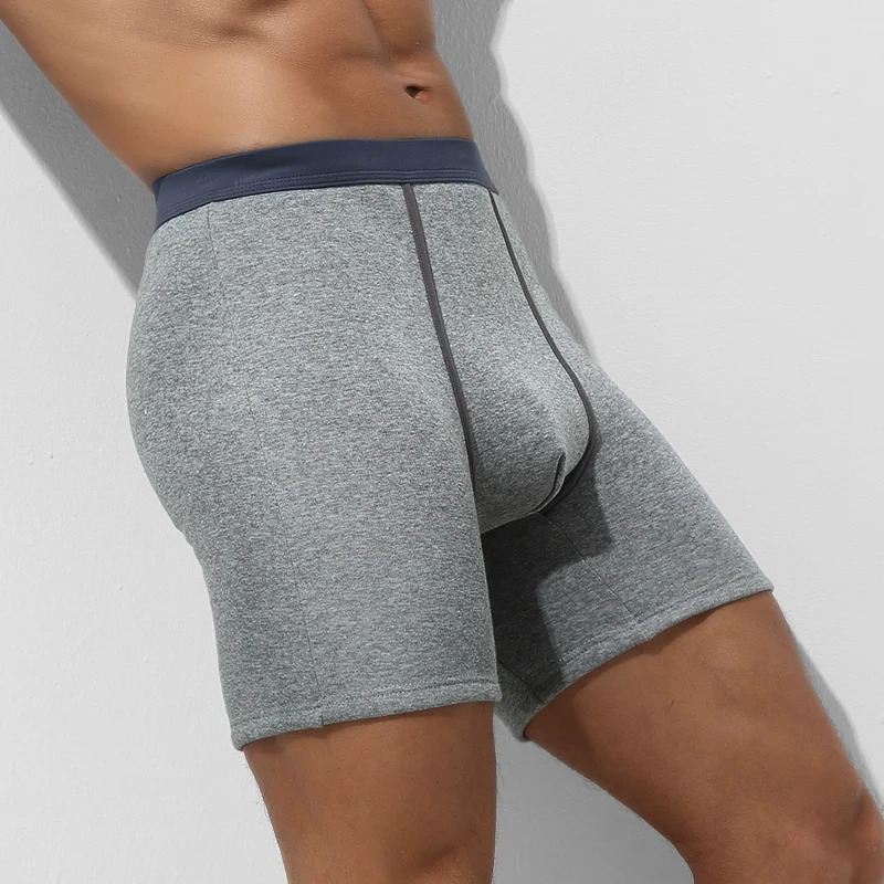 

4PCSMen's thermal underwear, men's fleece and thickened anti-abrasion leg pants, long quadrangle pants, autumn and winter, middl