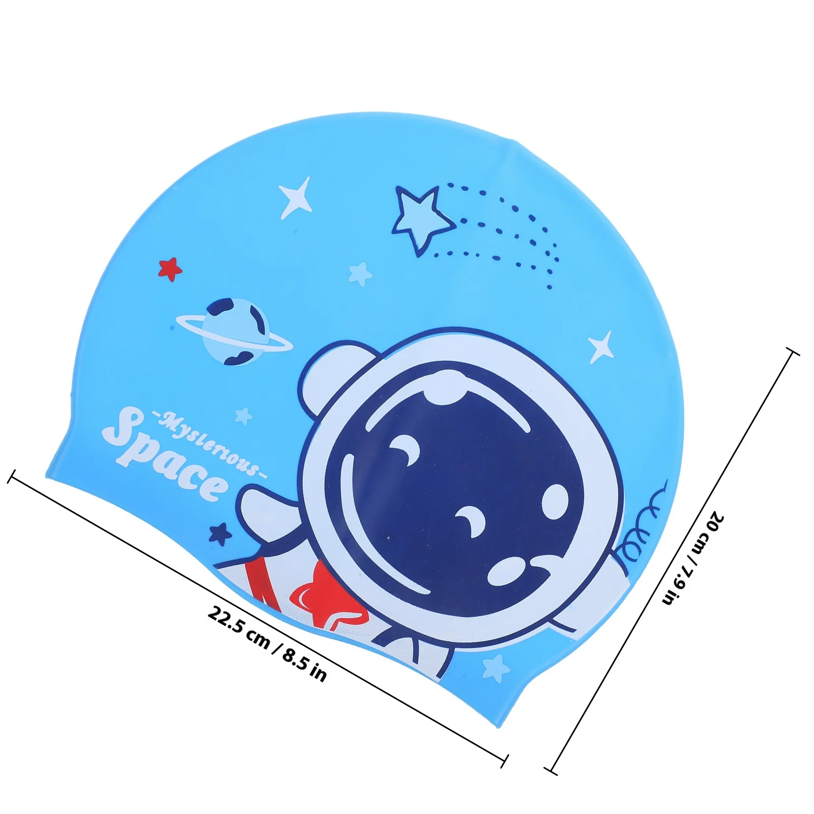 قبعة سباحة من السيليكون، قبعة سباحة كرتونية لطيفة، قبعة سباحة مرنة مقاومة للماء لـ 6-14 قبعات سباحة