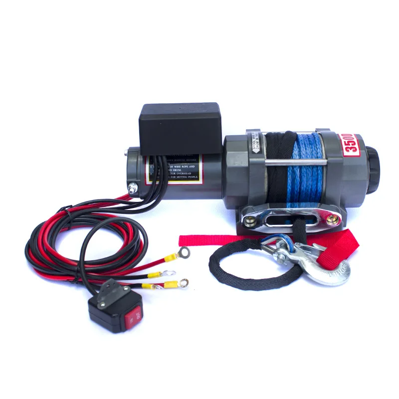 3500lbs electric winch nylon rope winch for cars and motorcycles