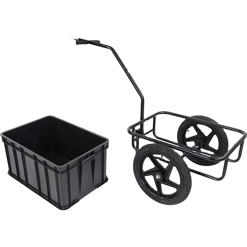 

Factory Wholesale Bicycle Cargo Carrier Bike Trailer Trailer Transport Bike Cargo Trailer Plastic Box Cargo Bike Wagon