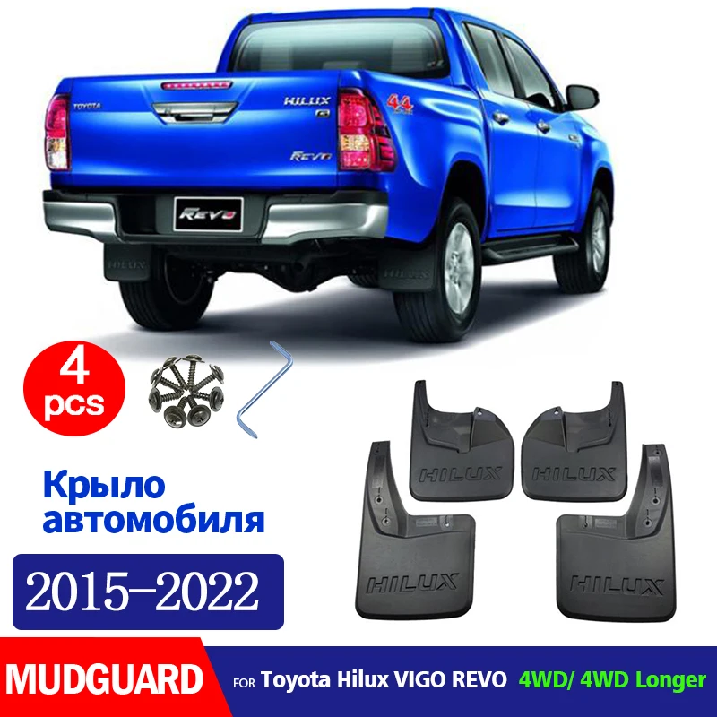 

2015-2022 FOR Toyota Hliux VIGO VERO 4WD Mudguard Fender Mud Flap Guards Splash Mudflaps Car Accessories Front Rear 4pcs