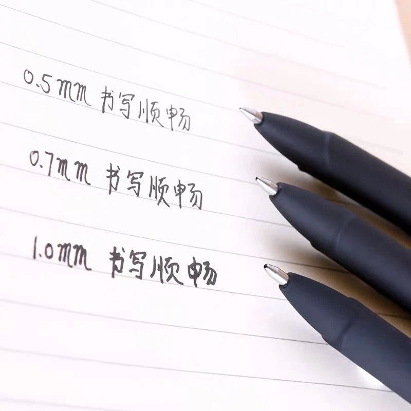 1,0/0,7/0,5mm Unterschrift Gel Stift Schwarz Blau Üben Kalligraphie Antibakterielle Große Kapazität Kugelschreiber Student schreibwaren – Detail 2
