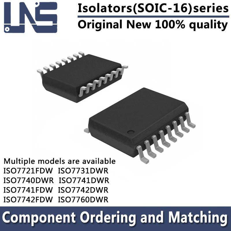 1PCS ISO7721FDW ISO7731DWR ISO7740DWR ISO7741DWR ISO7741FDW ISO7742DWR ISO7742FDW ISO7760DWR SOIC-16 7.5MM Isolators