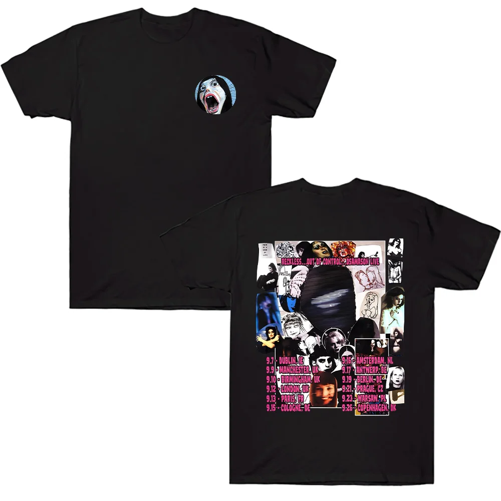 

OsamaSon Tour 2025 T-shirt High Quality Cotton Crewneck Short Sleeve Cotton Tee Women Men Streetwear Tops Retro Gothic Clothing