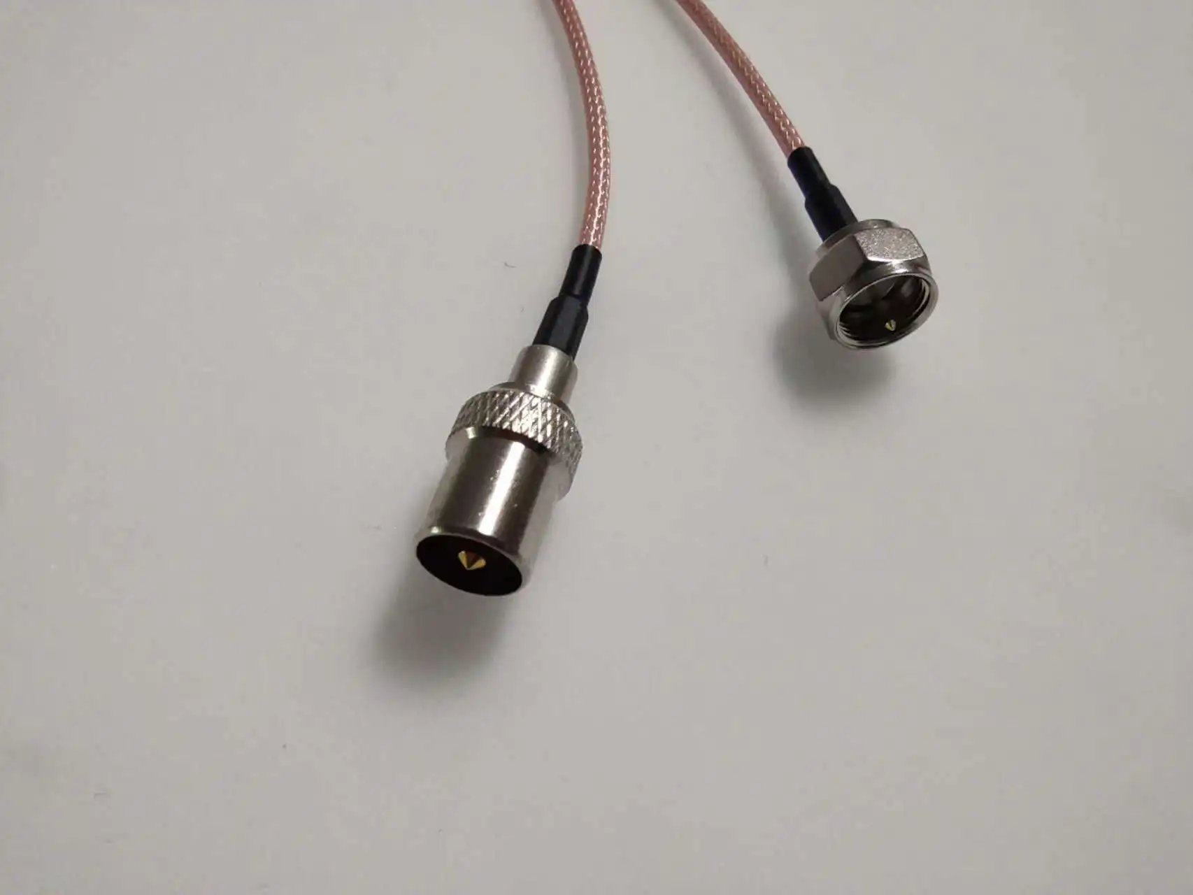 موصل ذكر BNC إلى كابل IEC ذكر وF ذكر 2 في 1 موديل 30 سم