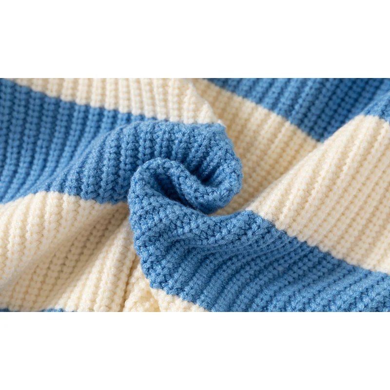 الأولاد مخطط البلوزات الخريف الاطفال فضفاض البلوز موضة البلوز جديد الأطفال الدافئة قاع في سن المراهقة محبوك الملابس