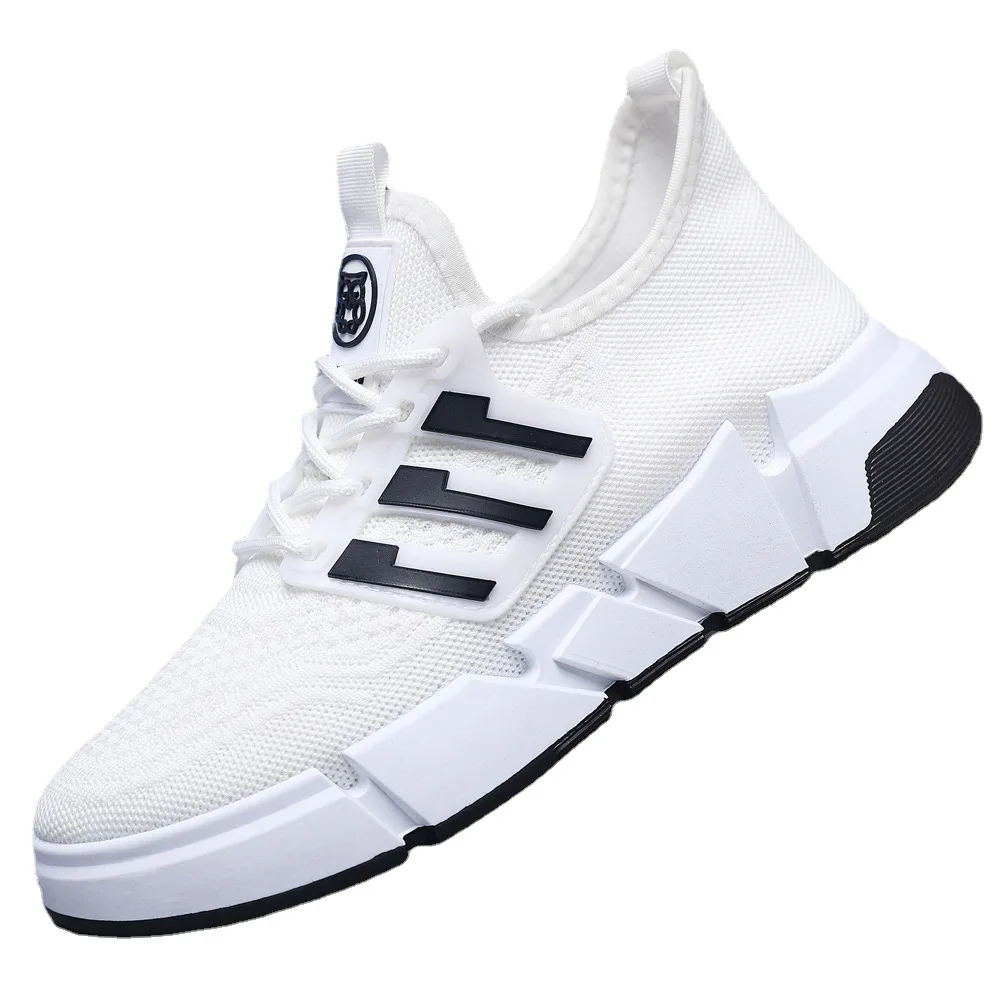 2023 Spring New Large Size Fly Woven Mesh Breathable Casual Men's Shoes Lightweight Platform Running Sports Men's Shoes