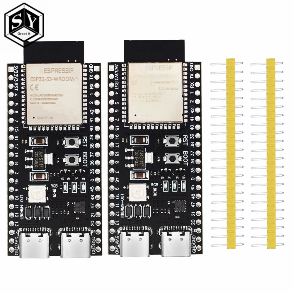 ESP32-S3-DevKitC-1 ESP32-S3-n16r8 n8r2 uno  WiFi Bluetooth-compatible BLE 5.0 Mesh Development Board ESP32 Wireless Module