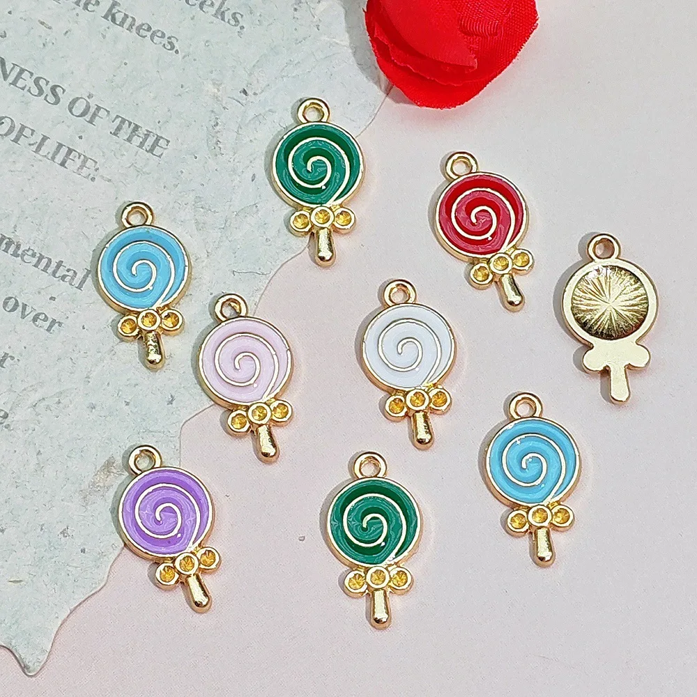 7Pcs Alloy Oil Drip Princess Pumpkin Car Pendant Accessory Handmade DIY Bracelet Keychain Material Pendant