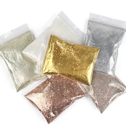 Relleno de lentejuelas de purpurina de resina mixta, molde de resina epoxi, manualidades de silicona, fabricación de joyas DIY, pigmento de resina dorada y plateada, 50g