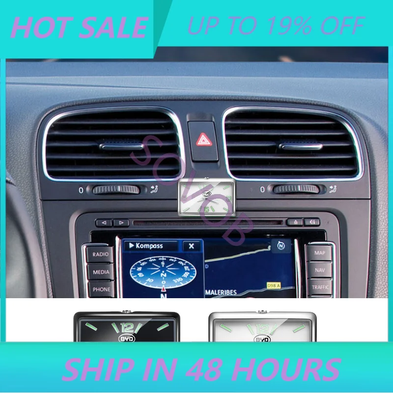 Clock Air Outlet Luminous for BYD Logo L3 F6 S8 M6 F3 F0 S6 S7 Tang G6 G3 E5 E6 Surui Song Yuan Dolphin Acceddories Custom