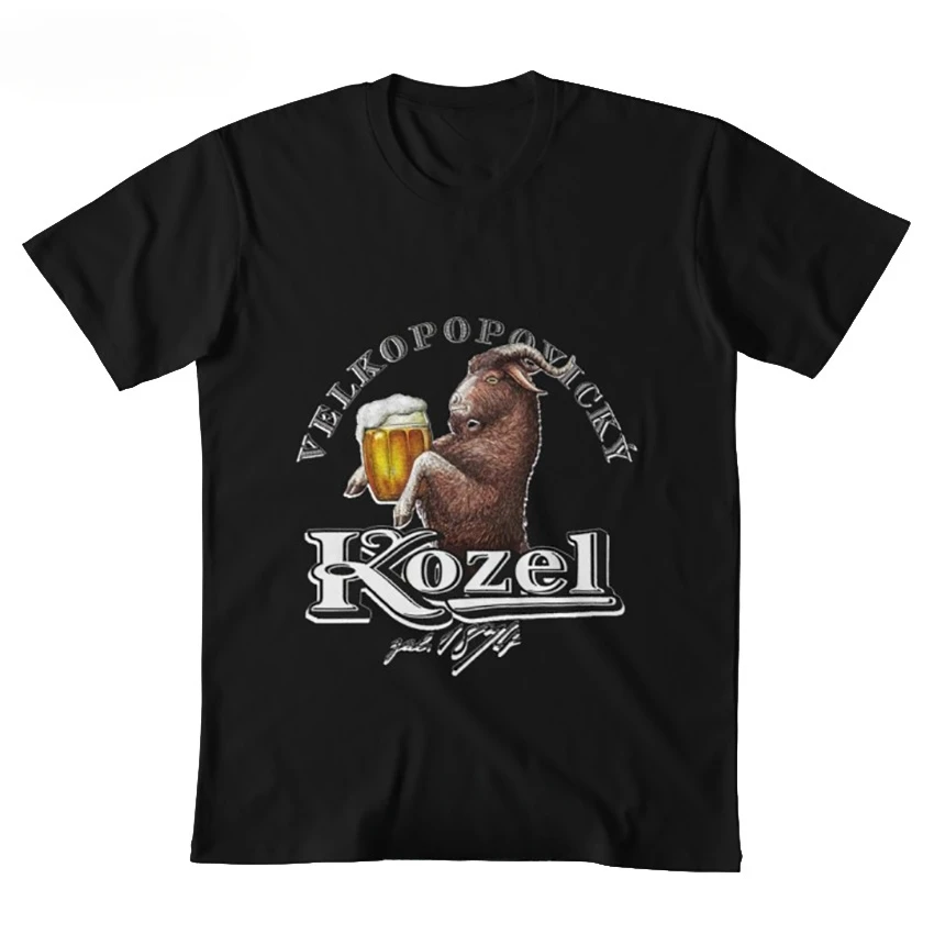 Kozel логотип чешского лагеря футболка kozel lager логотип пива Чешская Коза пинт бренд алкоголь