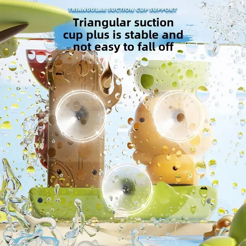 새로운 어린이 목욕 장난감 오리 회전 눈 사자 물레방아 샤워 욕조 흡착판 선물