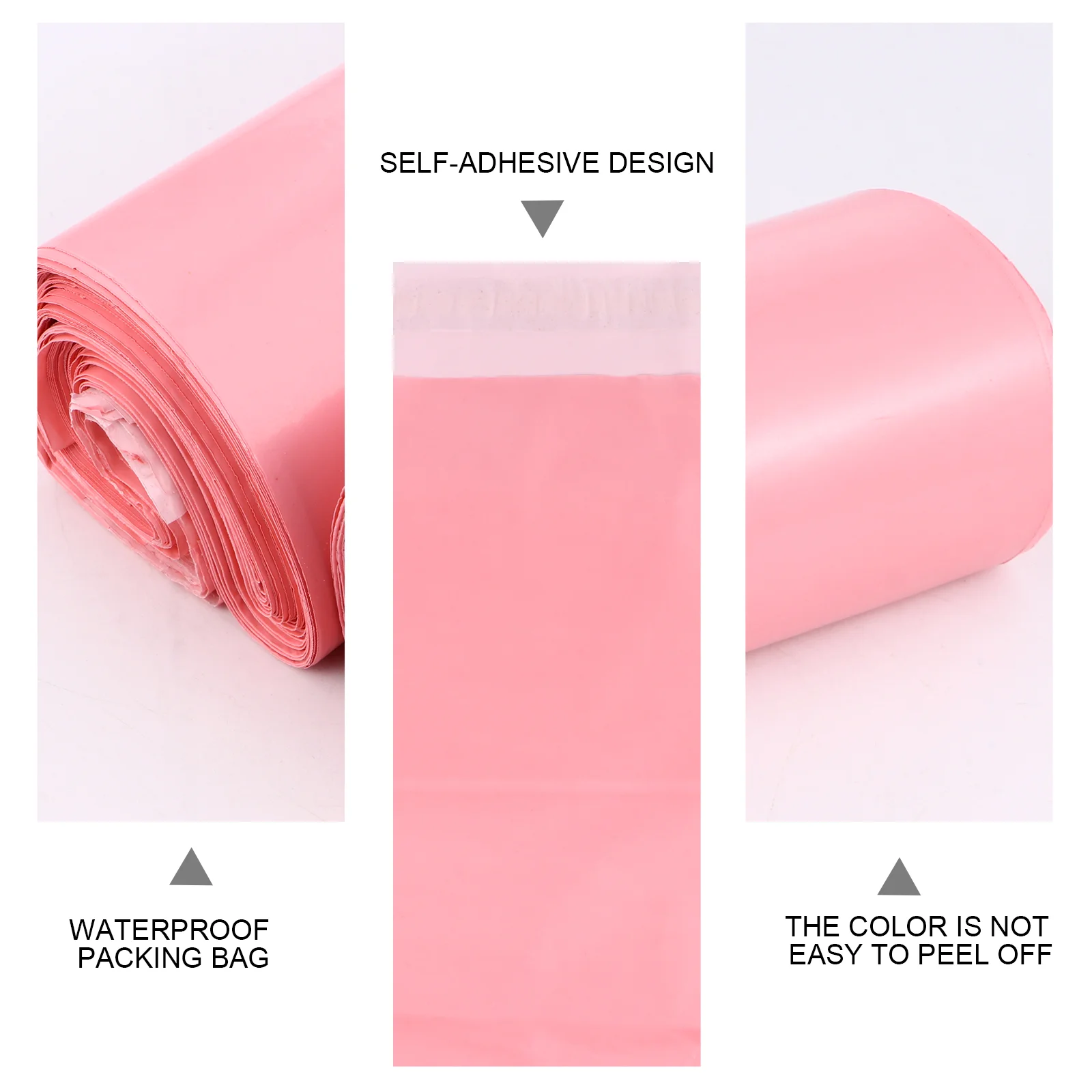 200 Pcs Pink Courier Bag Delivery Bags Envelope Envelopes Waterproof Mailer Package New Material Mailing