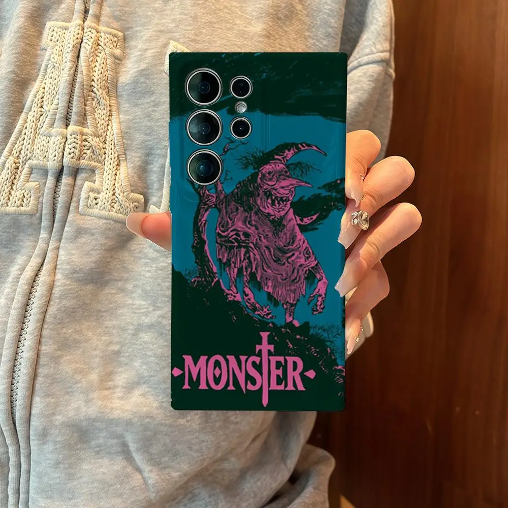 Naoki Urasawa S Monster حافظة لهاتف سامسونج S25 Shell Galaxy S24Ultra 23plus S22 21 A56 36 غطاء صلب لامع