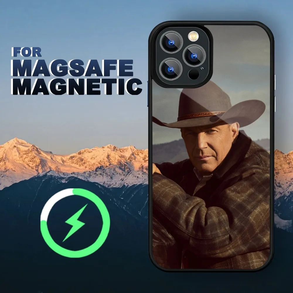 Yellowstone TV Show Phone Case iPhone 15 14 11 12 13 Pro Max Plus Magnetic Wireless Charge Cases Cover