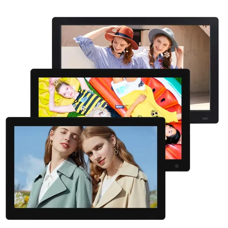 Wholesales 15.4 Inch Picture Frame Advertising Player Android Desk and Wall Plastic SD Digital Photo Frames