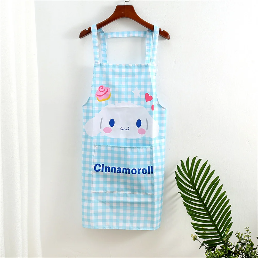 Sanrio Apron Hello Kitty Cinnamoroll Korean Fashion Kitchen Cute Waterproof Ladies Cartoon Simple Housework Cleaning Household