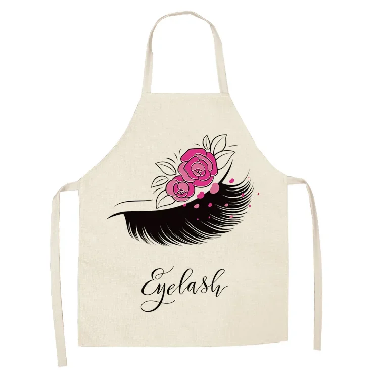 Ladies Eyelash Printing Alpaca Apron Kitchen Cooking Accessories Aprons Apron for Men Cafe Kitchen Apron Kitchen Apron Women