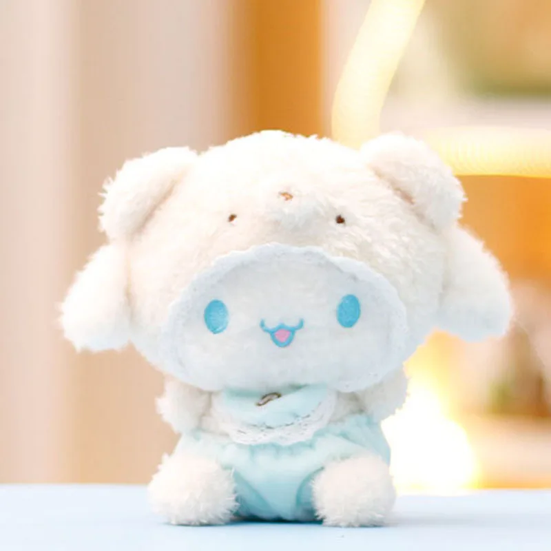 Nowy Sanrio Pompom Purin Cinnamoroll pluszowa lalka brelok dziewczyny torba brelok śliczny wisiorek akcesoria prezenty wystrój plecaka dla dzieci