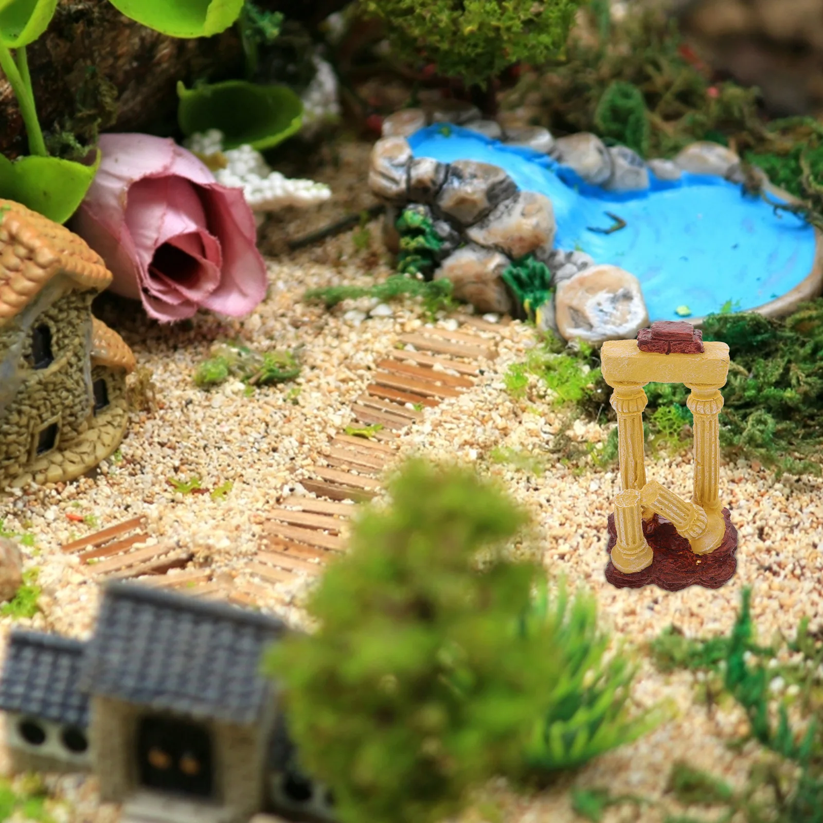 

Roman Column Aquarium Decor Resin Craft Fish Tank Ornament Landscape Decoration Betta Goldfish Tank Decorations