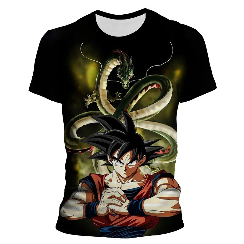 

Summer New Dragon Ball goku Man T-Shirt Cartoon Japanese Anime Casual Short Sleeve children 3D Print cosplay T-Shirt Top