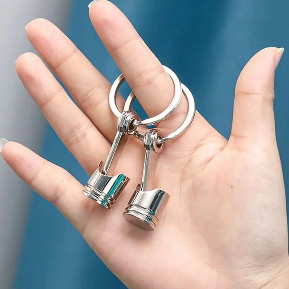 

Unique Alloy Car Engine Piston Keychain INS Mini Piston Model Keyring Keyring Car Accessories Key Buckle