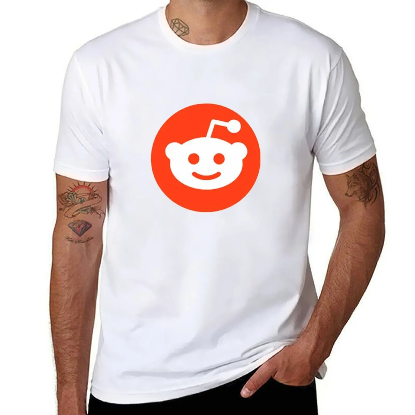 تي شيرت كلاسيكي بشعار Reddit تي شيرت g man للرجال تي شيرت مطبوع للرجال تي شيرت