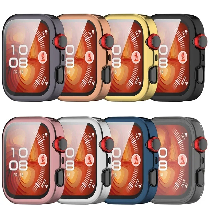 Чехол для Huawei Watch Fit 4-4 Pro Soft Shell Bumper Cover Anti-Fall TPU Full Frame Screen Protective Shell Huawei Watch Fit 4/3