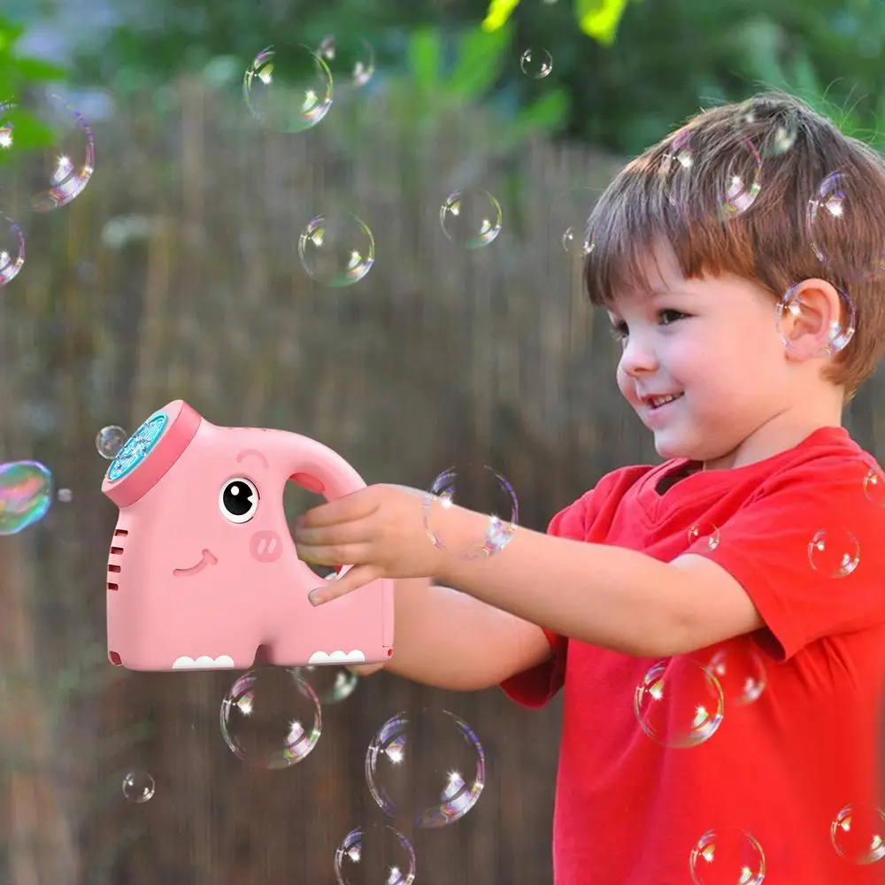 전기 버블 건 휴대용 코끼리 비누 버블 송풍기 기계 휴대용 야외 게임 파티 웨딩 생일 선물 아이 장난감