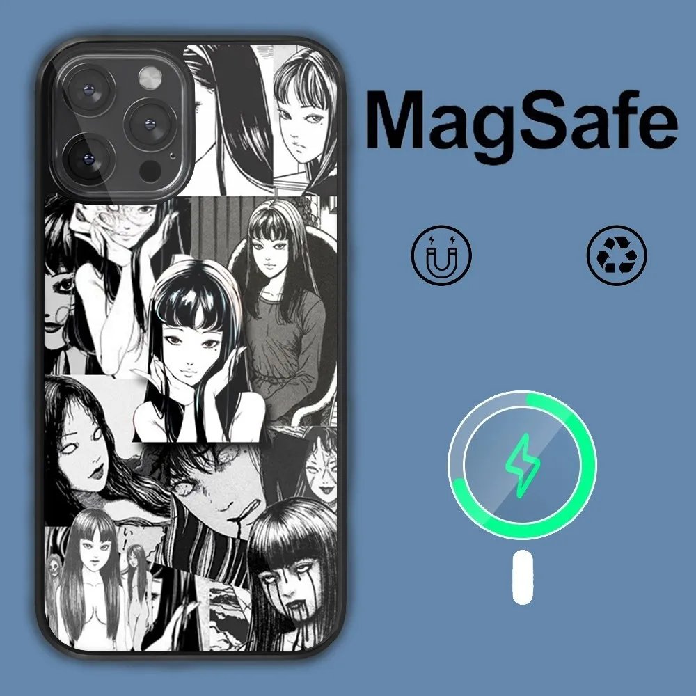 Cartoon T-Tomie K-Kawakami Phone Case For iPhone 14 13 12 11 15 Pro Max Plus Magsafe Magnetic Cover