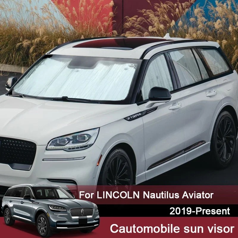 Car Sunshades UV Protection Cover For LINCOLN Nautilus Aviator 2019-2025 Window Curtain Sun Visor Windshield Cover Accessory