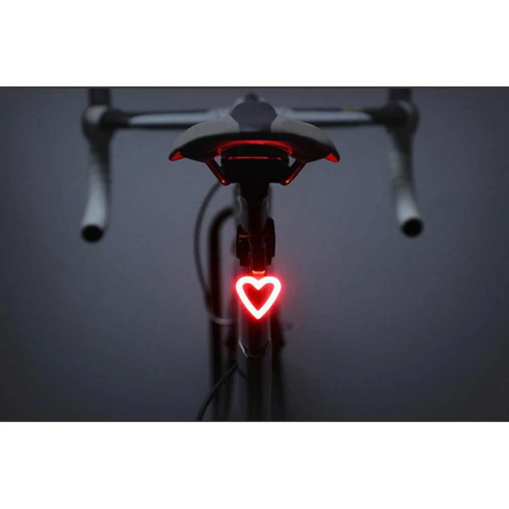 

Heart Shape Aluminum Cob Bike Taillight Usb Rechargeable 250Mah Ipx63 Waterproof Rear Light For Seatpost Handlebar