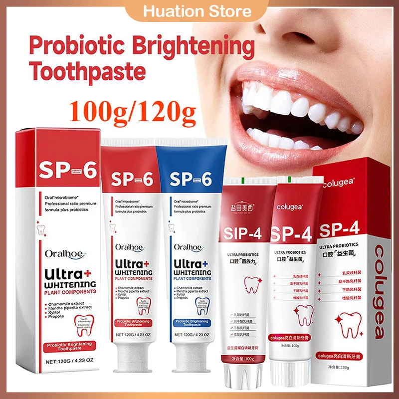 Sip-4 Probiotic Toothpaste Brightening Stain Removing Sp-6 Probiotic Toothpaste Fresh Breath Teeth Whiten Toothpaste 100g/120g