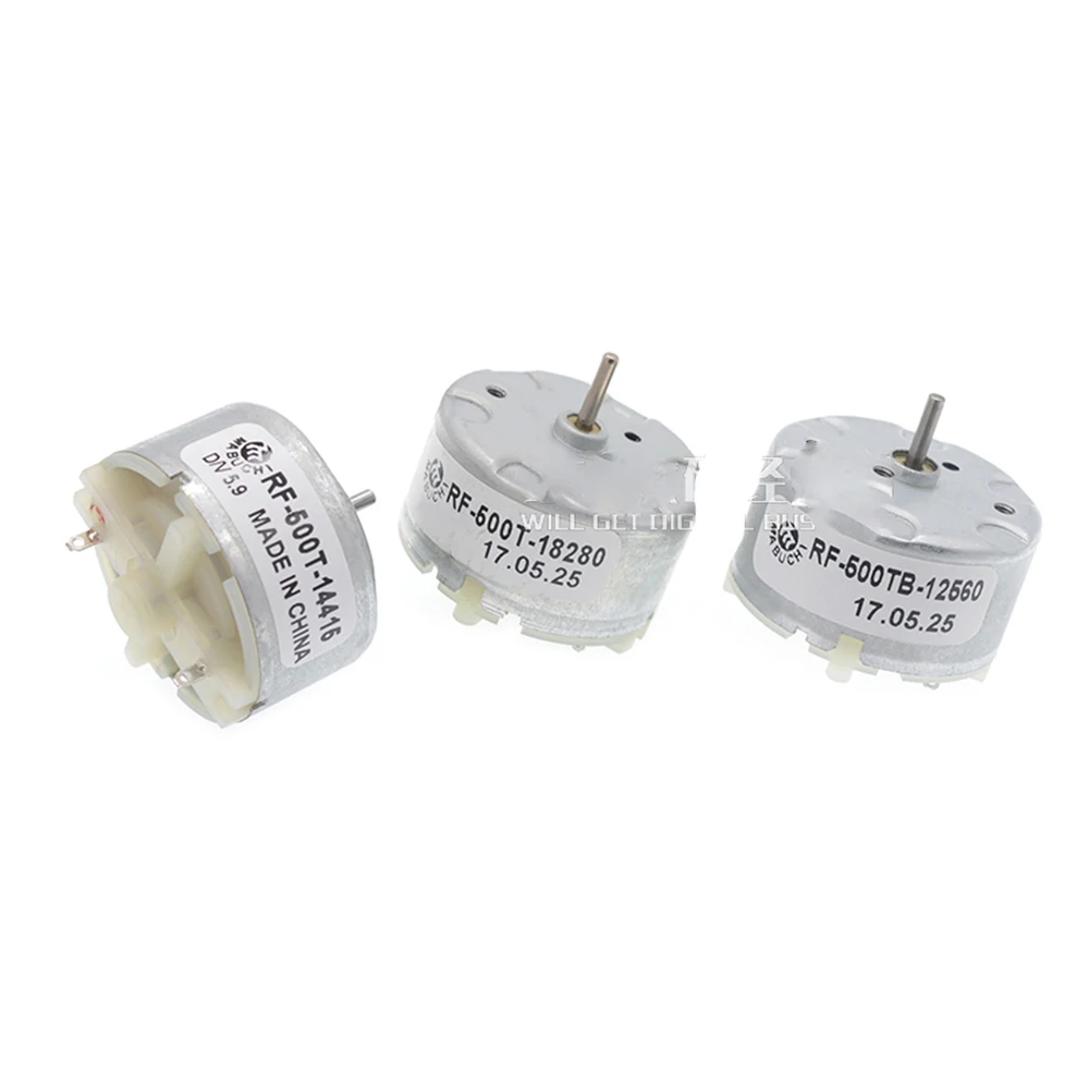 Micro RF-500TB 12560 14415 18280 Motor DC 3V-12V 6V 9V 3700RPM Shaft Diameter 2mm Round 32MM  Humidifier Alarm 12Volt