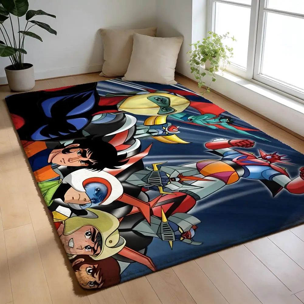 U-Ufo Robot Goldrake Floor Mat Soft Flannel Floor Mat Non-Slip Absorbent Rug For Home Bedroom Bathroom