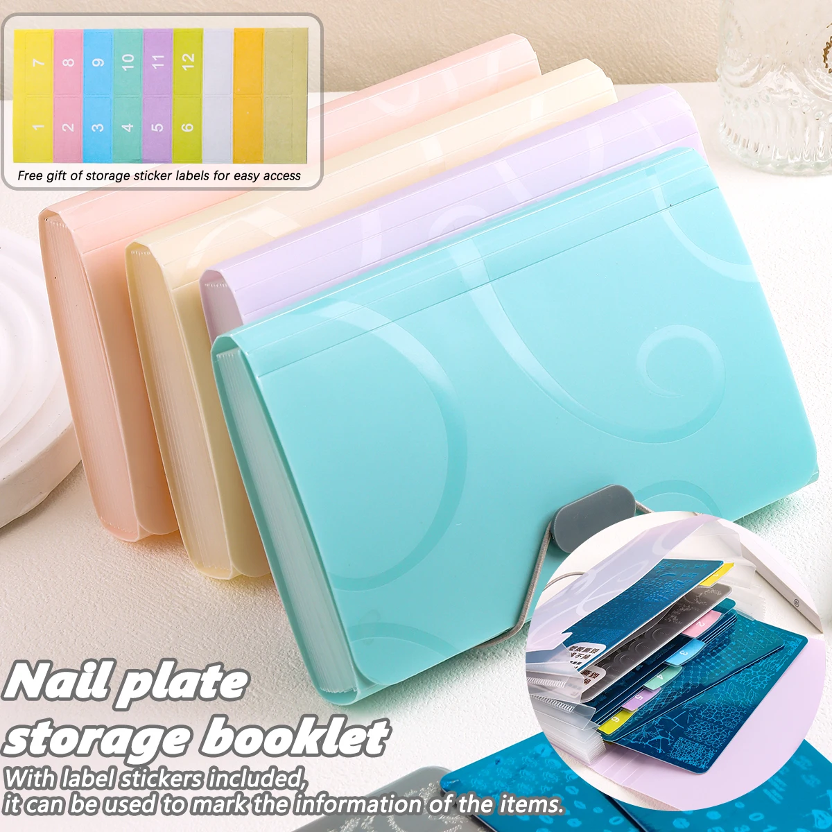 Sticker Label Template - Nail Art Stamping Plate Storage Book