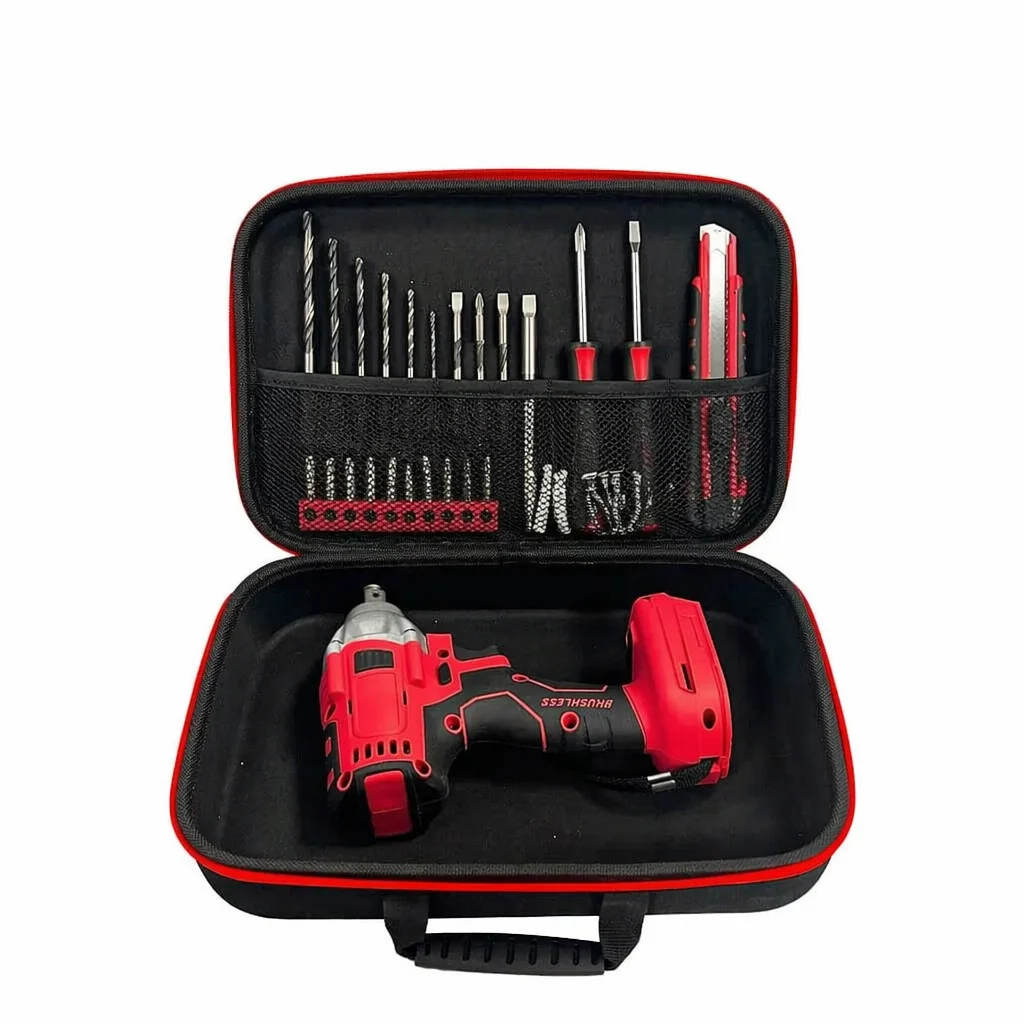 Large Capacity Waterproof Tool Bag Electrician Hardware Tote with Red Edges, 3 Size Available for Contractor Handyman Storage