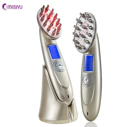 Multi-functional Led Hair Loss Therapy Hair Growth Oil and Serum Laser Comb Hair Regrowth Vibration Scalp Massager Brush Device