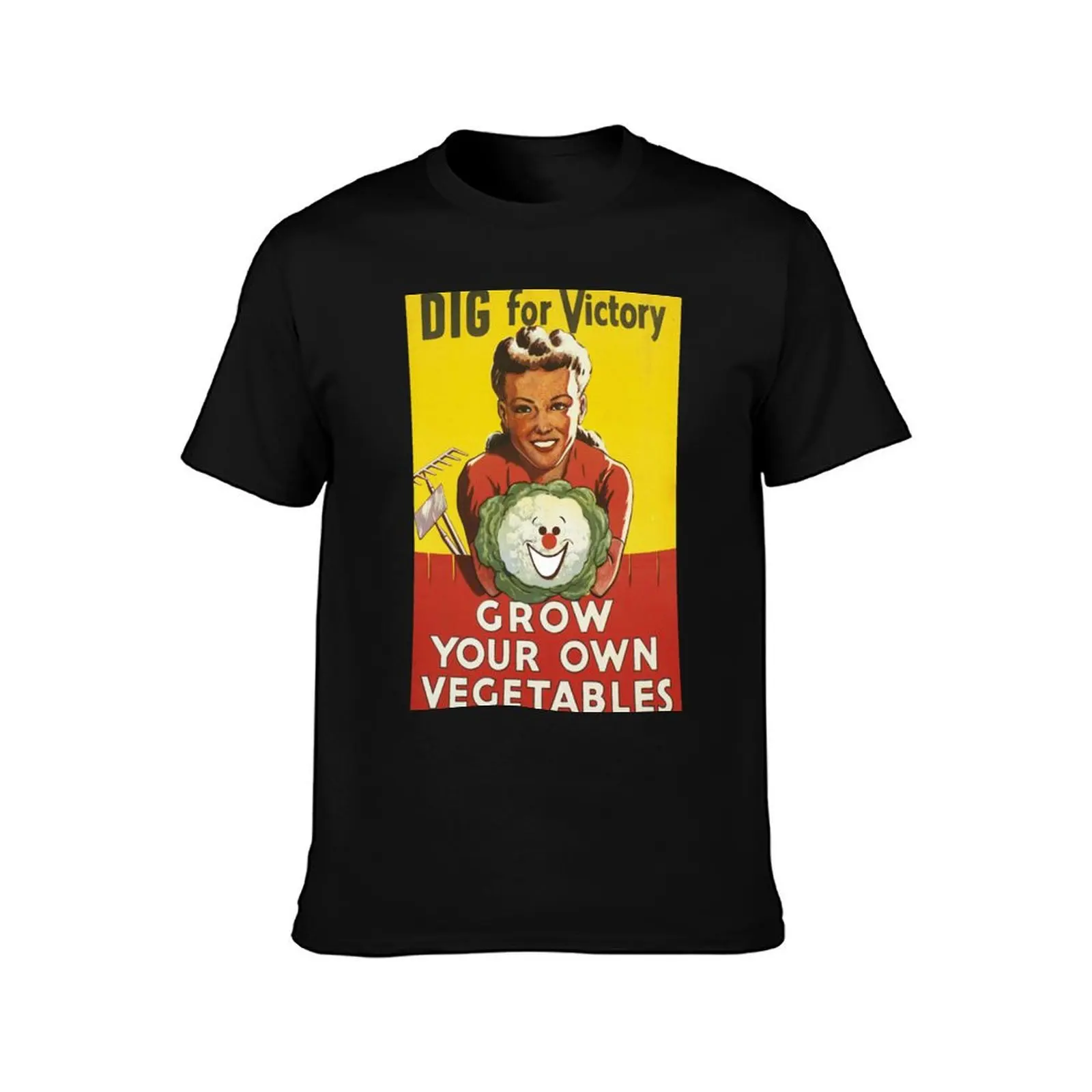 Dig for Victory (altered) T-Shirt Summer Casual Cotton Tee Oversized Streetwear Tops Vintage Graphic Print Unisex Men Women