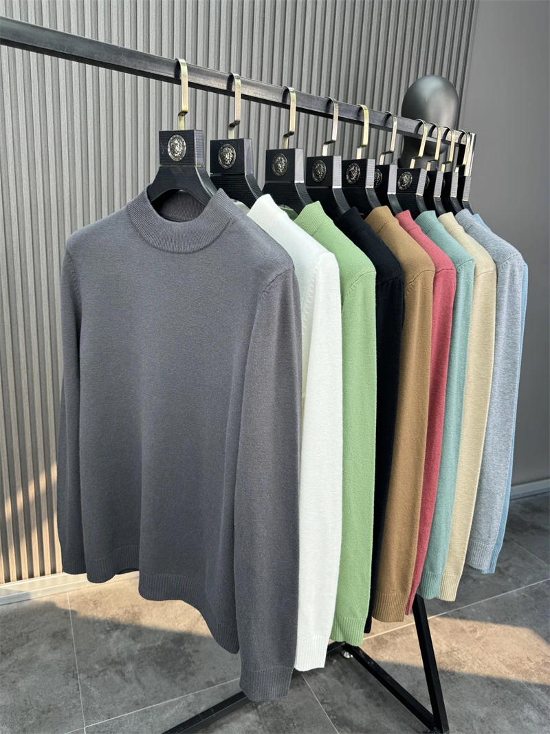 

Svip Ele пара вязаный свитер с высоким воротником теплый повседневный однотонный мужской и женский осенне-зимний пуловер для отдыха