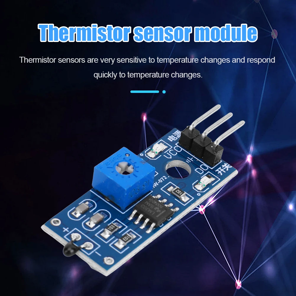 Módulo sensor de temperatura termistor, interruptor de controle de temperatura de alta sensibilidade, módulo de sensor térmico ntc para arduino, kit diy