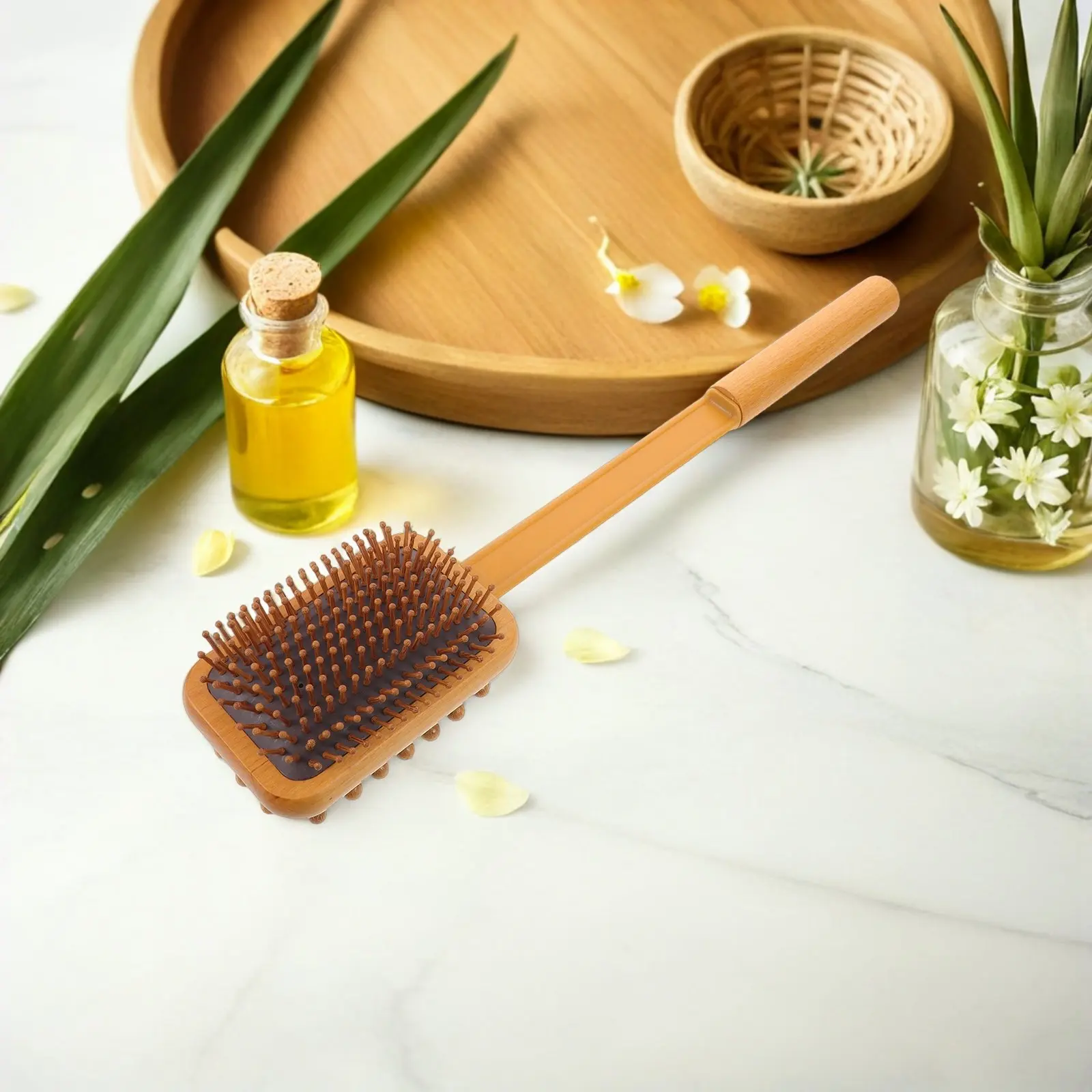 

Массажный молоток из натурального дерева с двумя насадками для меридианного массажа, для снятия боли в спине, шее, плечах, портативный инструмент для массажа тела, для путешествий