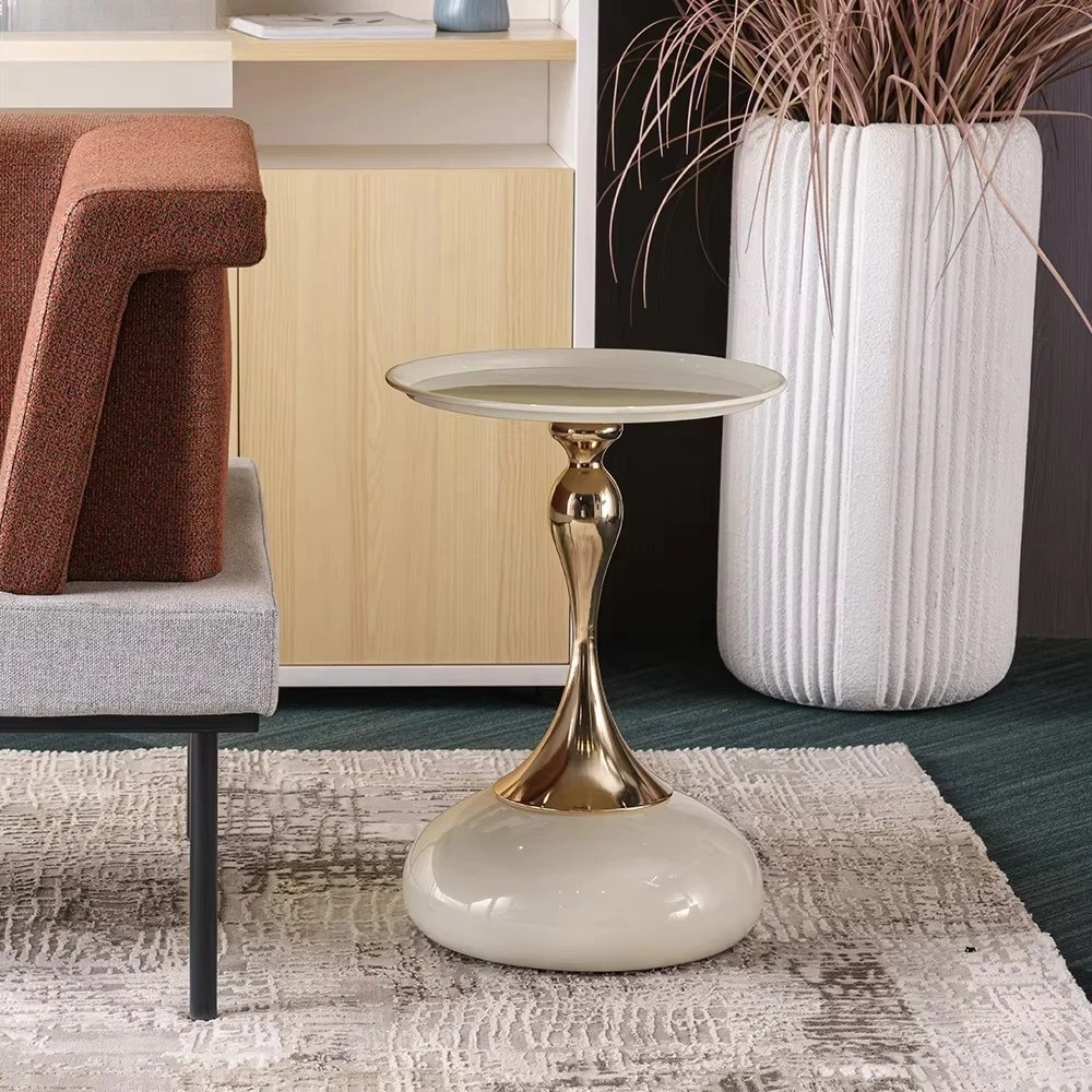 Modern luxury coffee coffee table design portable lounge round small elegant auxiliary table salon room small space furniture