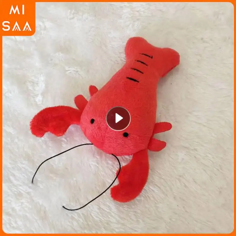 Squeak Plush Toy New Style Durable Plush Crayfish Dogs Supplies Dog Toy Bite Resistant Funny 16cm Long Red Pets Supplies