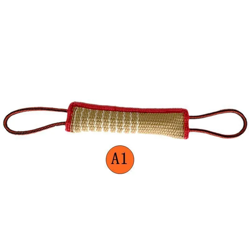 Durable Dog Training Tug of War Interactive Dogs Jute Bite Pillow Sleeve Chewing Toys for Malinois German Shepherd Pet Play Toy