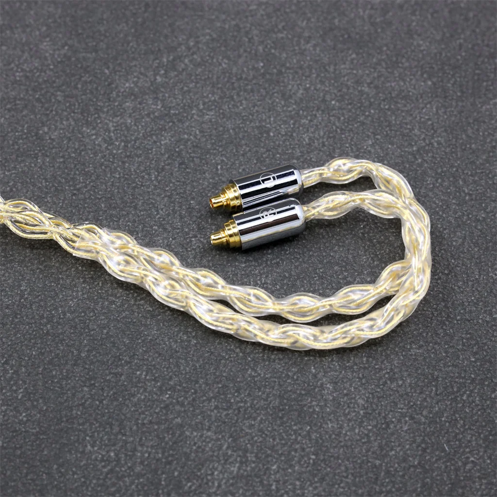8 Core 99% 7n เงิน 24k Gold Plated สายหูฟังสําหรับ FiiO FH9 FH3 FH7s FH15 F5s Pro FD15 FD3 FA7s FA19 LN008435