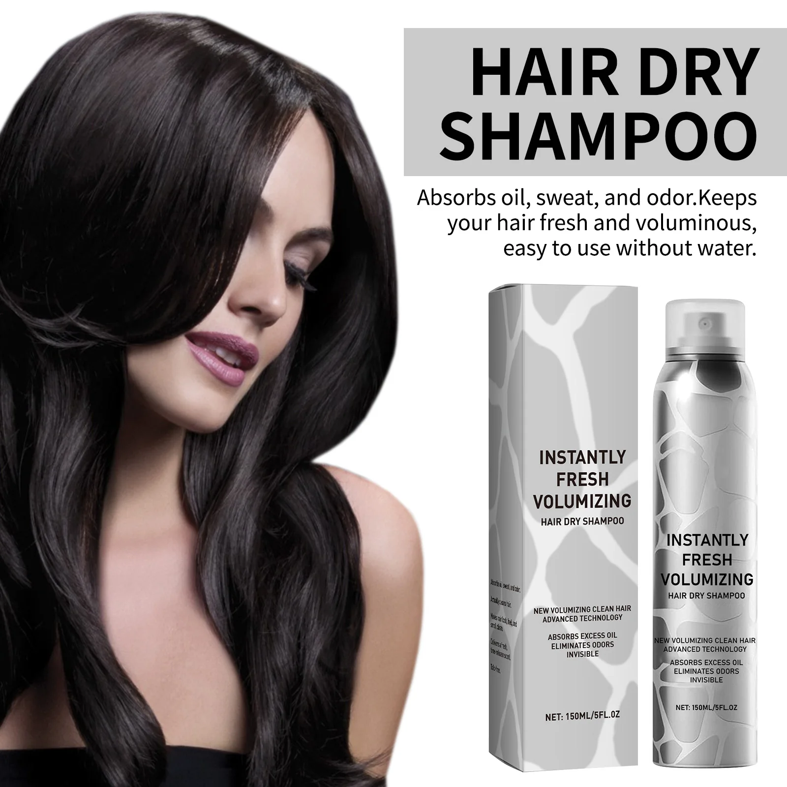 

150ML Dry Hair Styling Shampoo Spray Instantly Fresh Hair Dry Shampoo Volumizing Oil Contro Thickening Hair Fluffy Spray Hair