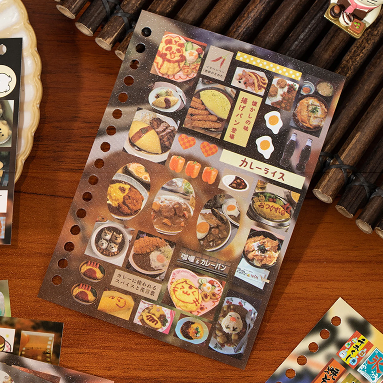 ダイカットステッカーブック-レトロな雰囲気-スクラップブッキング用-ヴィンテージスパイラルバウンド-ジャンクジャーナル用品-プランナーダイアリーデコレーション